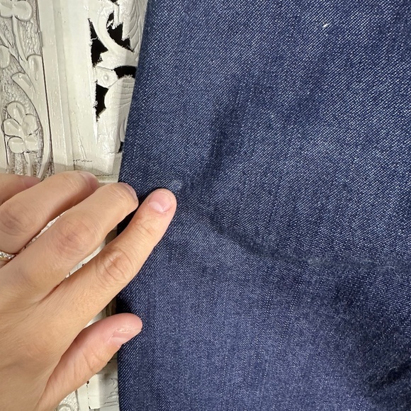 NWT Ann Taylor Dark Wash Floral Embroidered Straight Leg Jeans Sz 8 - Picture 7 of 8